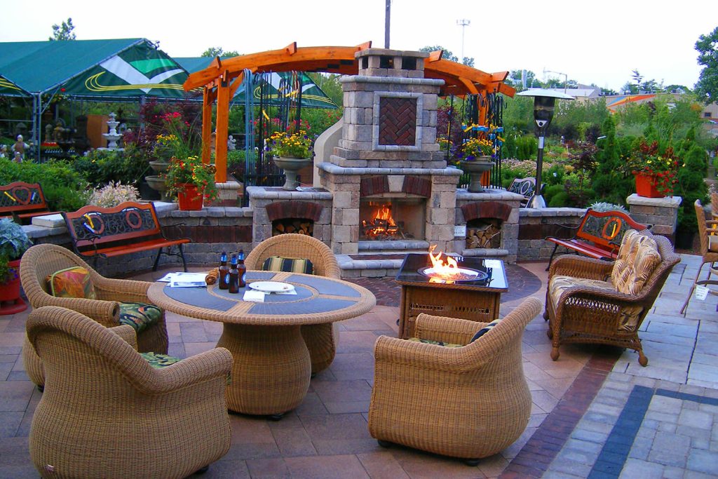 Fire Feature and Paver Design at A Touch of Green's Garden Center