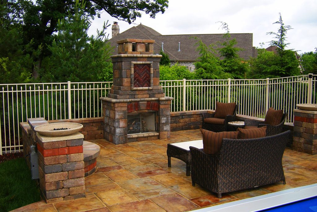 Fire Feature, Pavers, and Landscape Design by A Touch of Green