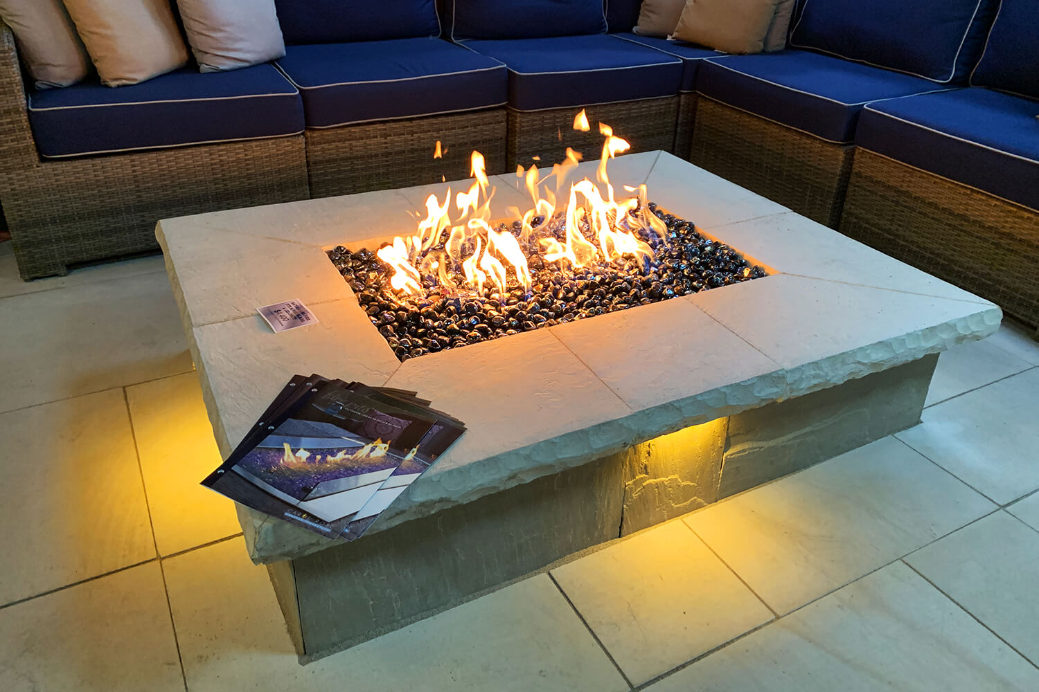 Fire Feature, Pavers, and Landscape Design by A Touch of Green