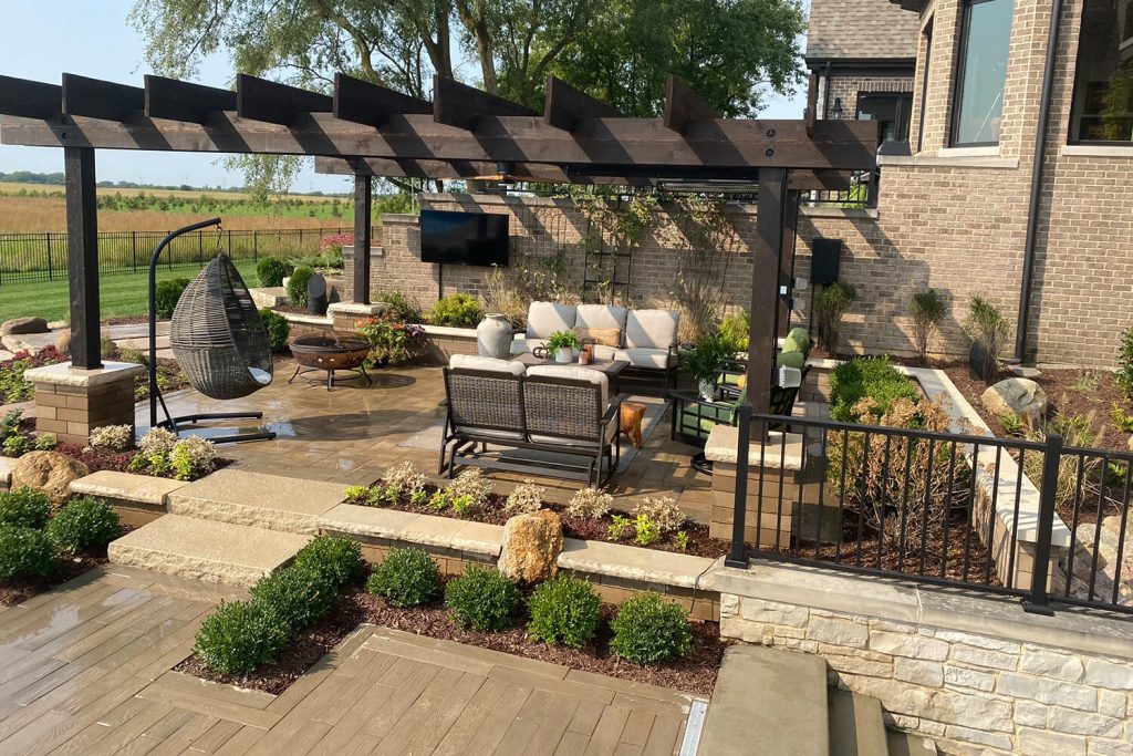 Paver Patio and Landscape Design by A Touch of Green