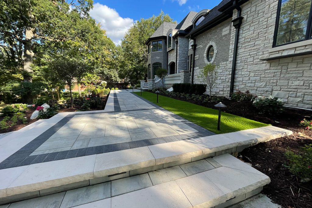 Paver Walkway, Outdoor Lighting, and Landscape Design by A Touch of Green