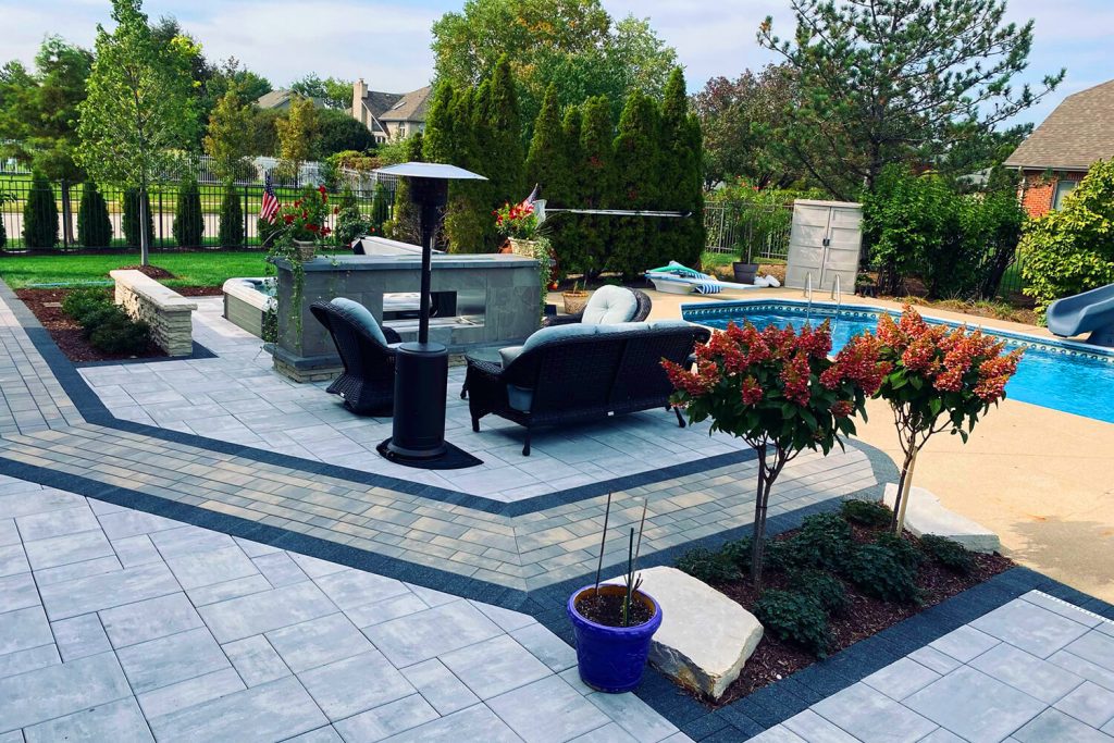 Paver Patio, Fire Feature, and Landscape Design by A Touch of Green