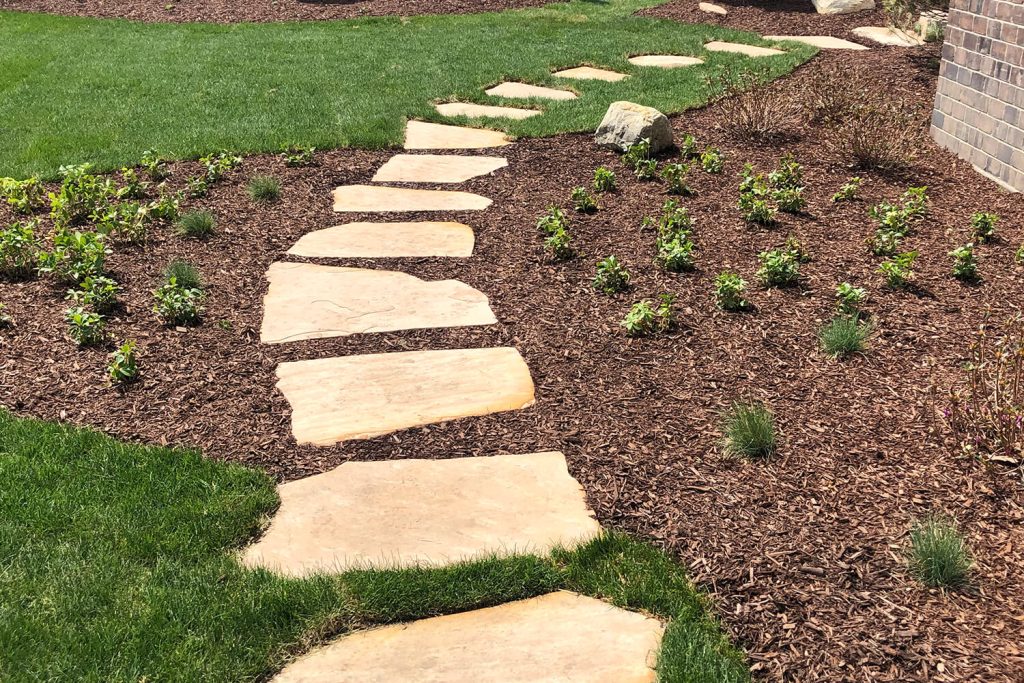 Paver Walkway and Landscape Design by A Touch of Green