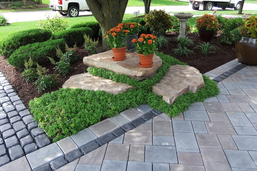 Paver Walkway and Landscape Design by A Touch of Green