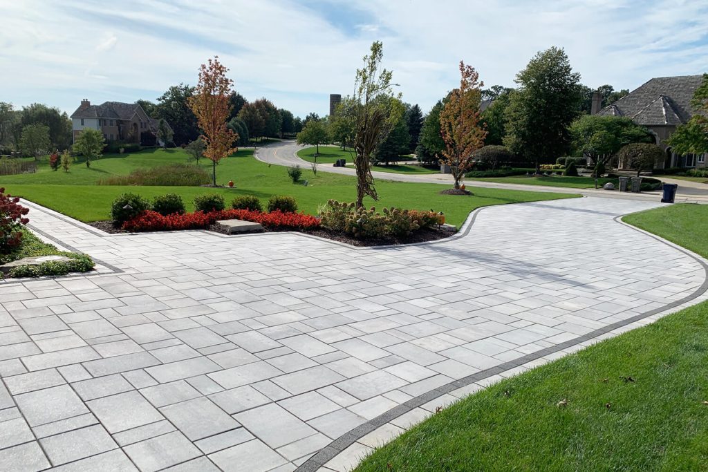 Paver Driveway and Landscape Design by A Touch of Green