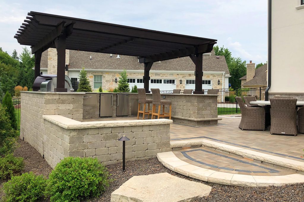 Pergola, Paver Patio, and Landscape Design by A Touch of Green