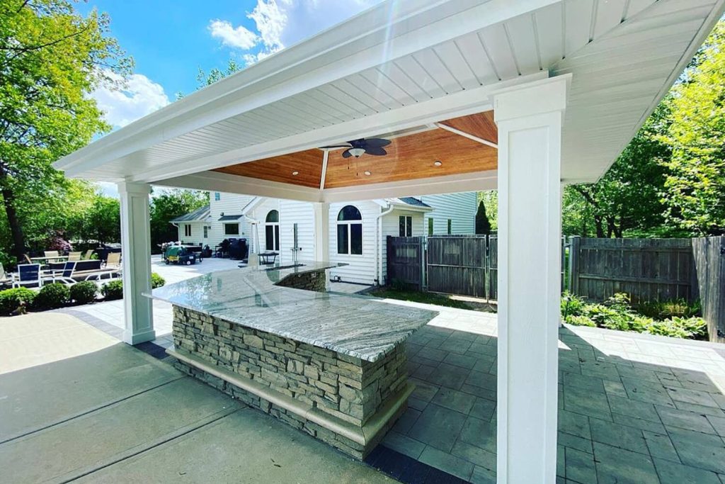 Pergolas, Paver Patio, and Landscape Design by A Touch of Green