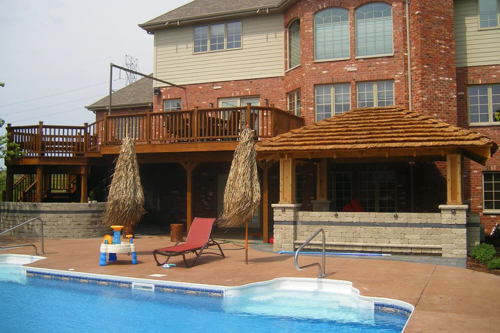 Pergola, Pool Deck, and Landscape Design by A Touch of Green