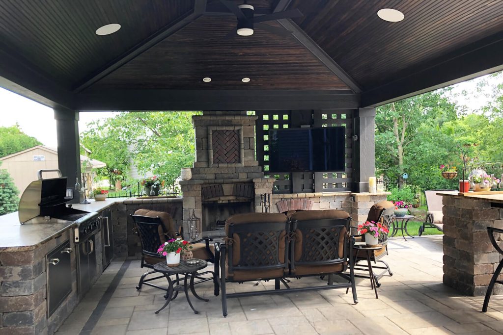 Pergola, Fire Feature, and Landscape Design by A Touch of Green