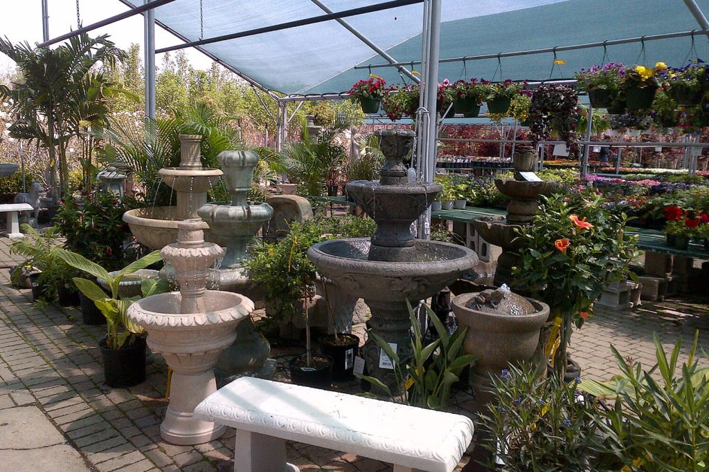 Fountains at A Touch of Green's Garden Center